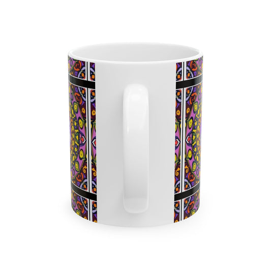 Channeled Art Ceramic Mug, (11oz, 15oz)