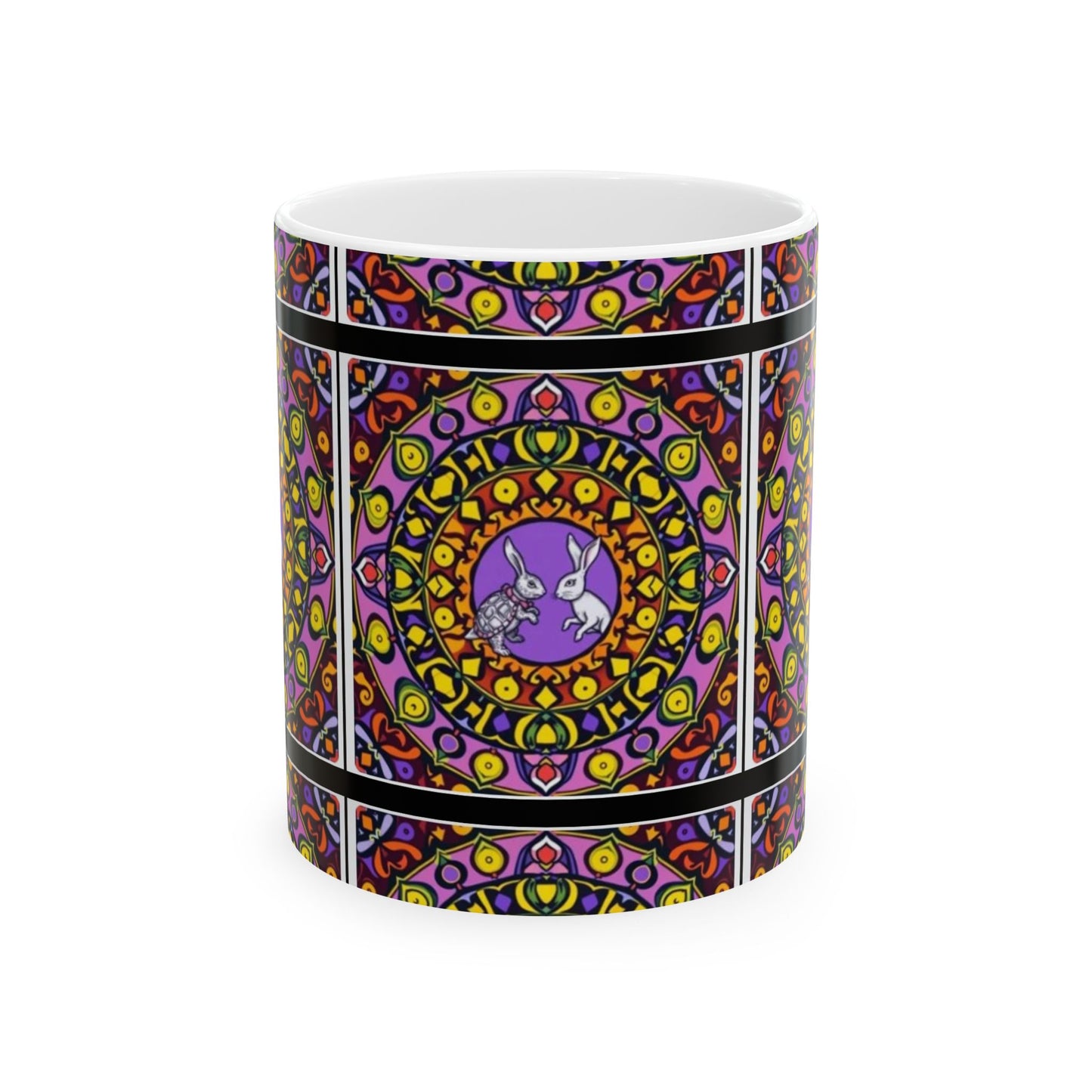 Channeled Art Ceramic Mug, (11oz, 15oz)