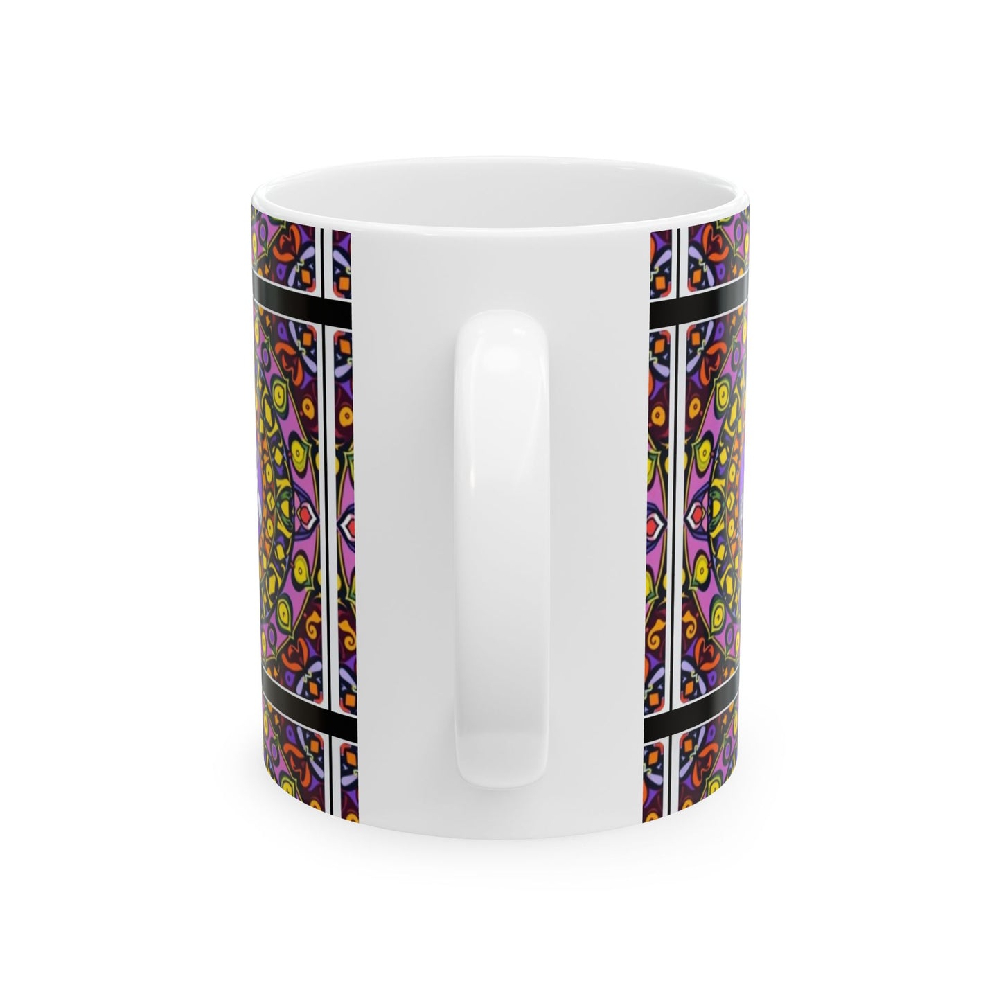 Channeled Art Ceramic Mug, (11oz, 15oz)