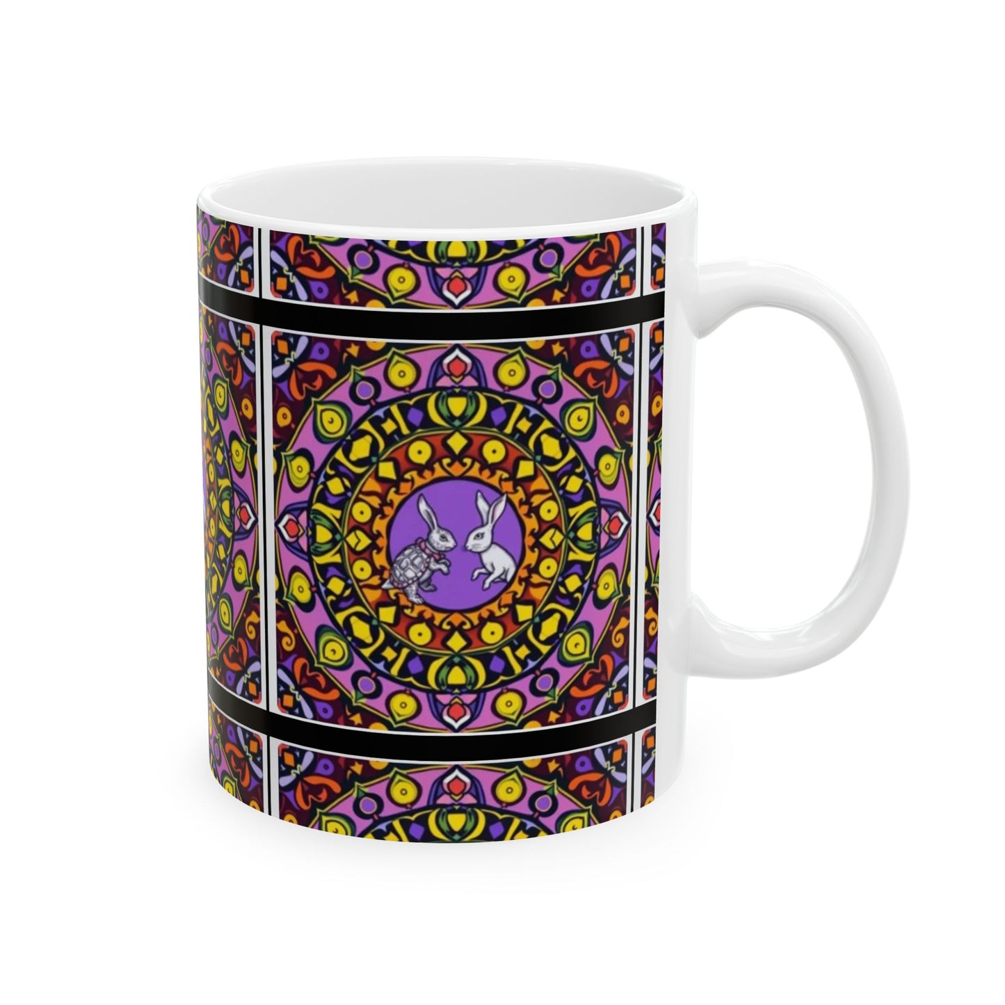 Channeled Art Ceramic Mug, (11oz, 15oz)